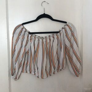 Forever 21 off the shoulder cropped top